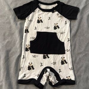 Kyte Baby black and white zen shortall